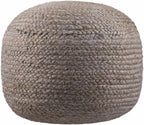 Rockaway Gray Knitted Jute Pouf
