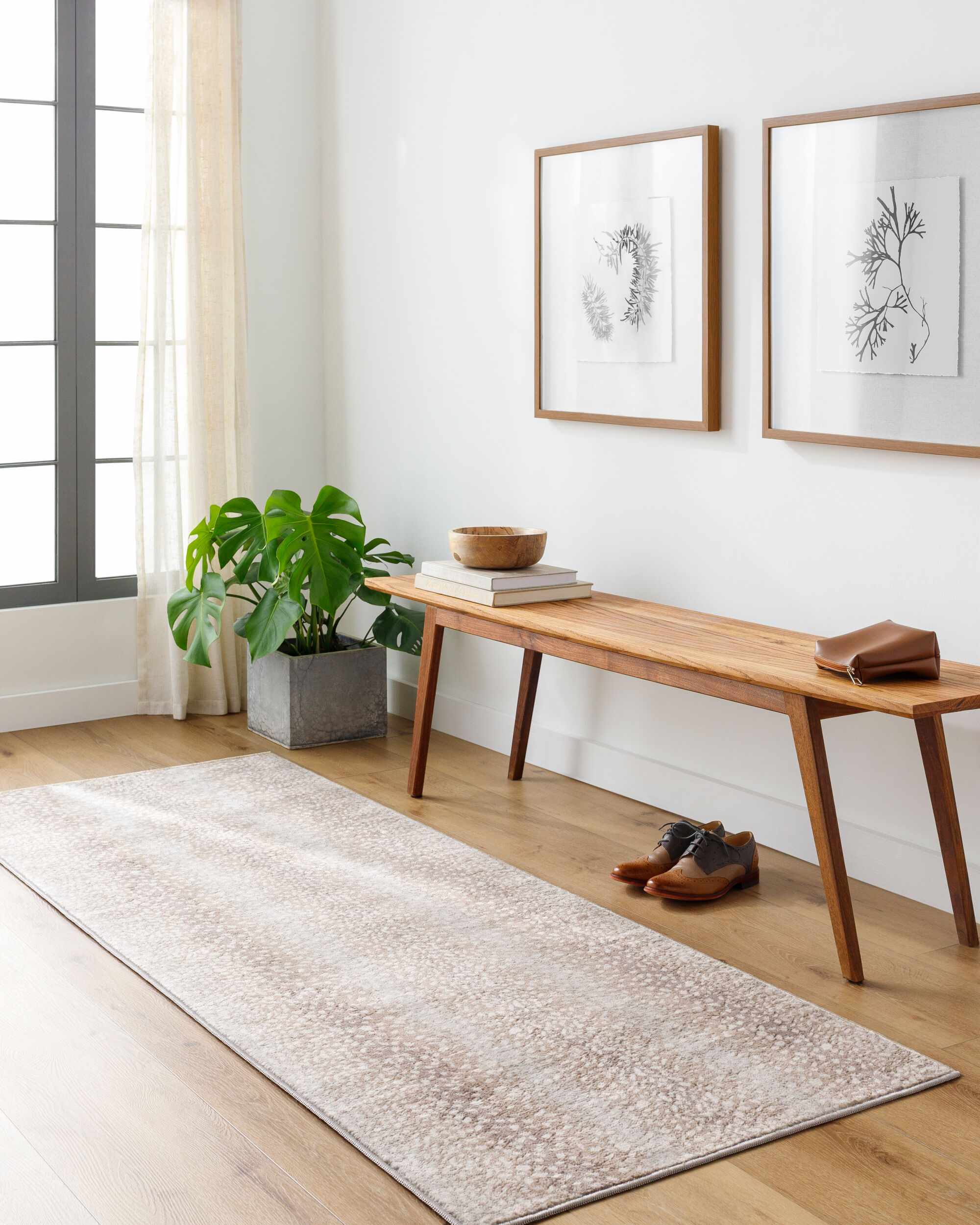 Pointblank Tan Leopard Print Rug
