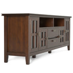 Artisan 72 Inch Wide Solid Wood TV Stand in Russet