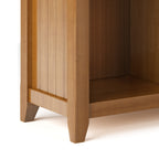 Acadian 57 inch Wide Solid Wood 8 Cube Storage Sofa Table in Light Golden