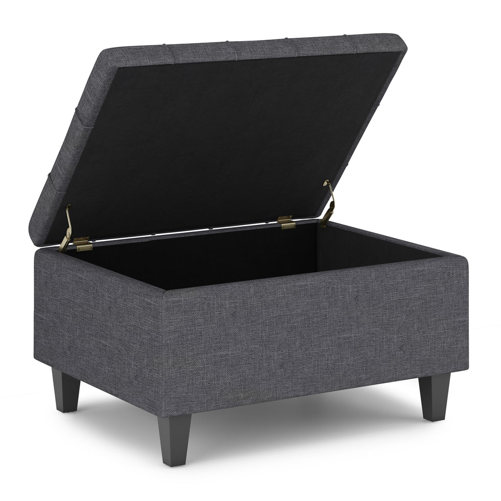Harrison 34 Inch Wide Small Coffee Table Storage Ottoman