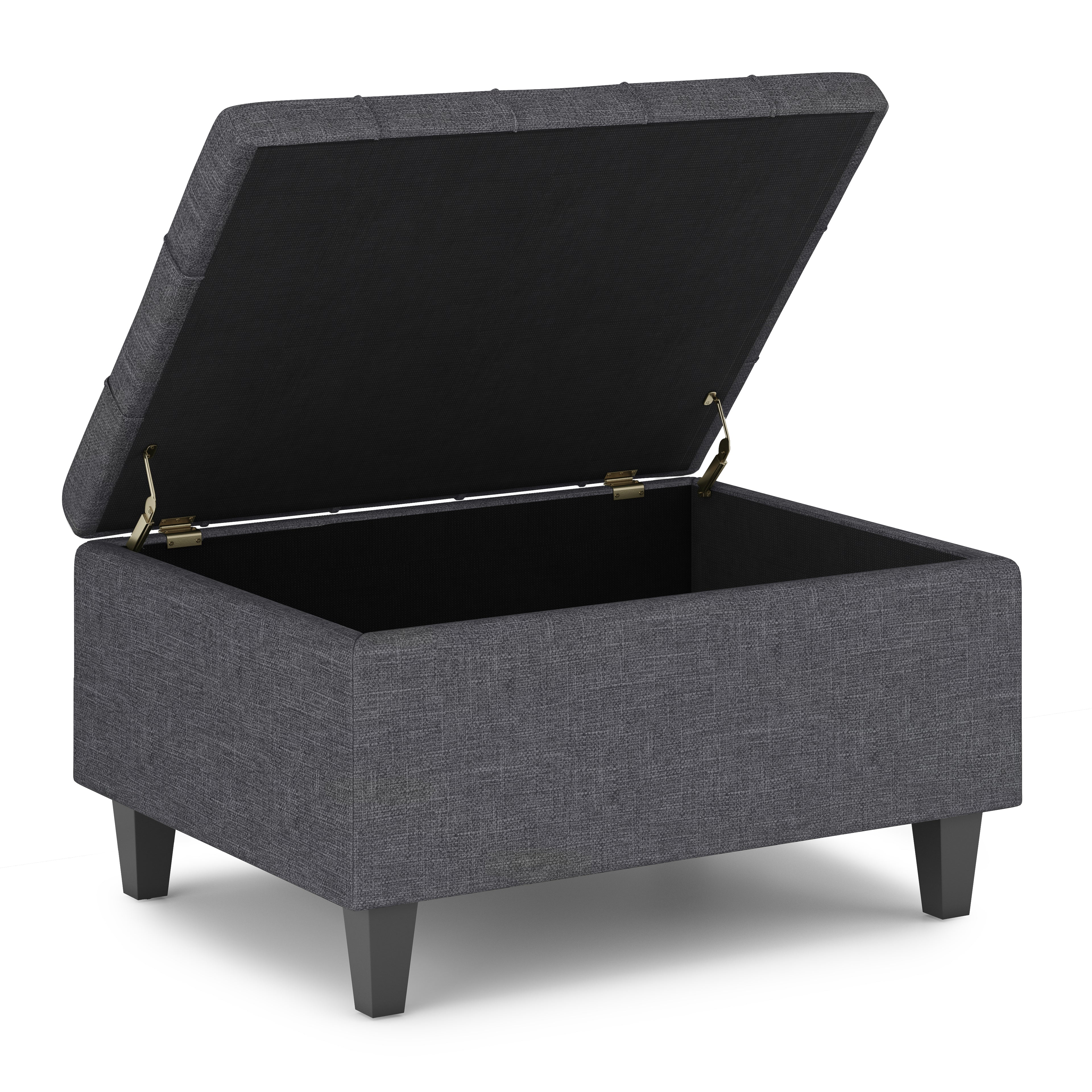 Harrison 34 Inch Wide Small Coffee Table Storage Ottoman