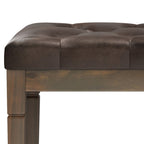 Waverly - Tufted Ottoman Bench - Distressed