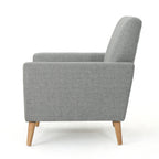 Mid Century Fabric Channel Stitch Club Chair