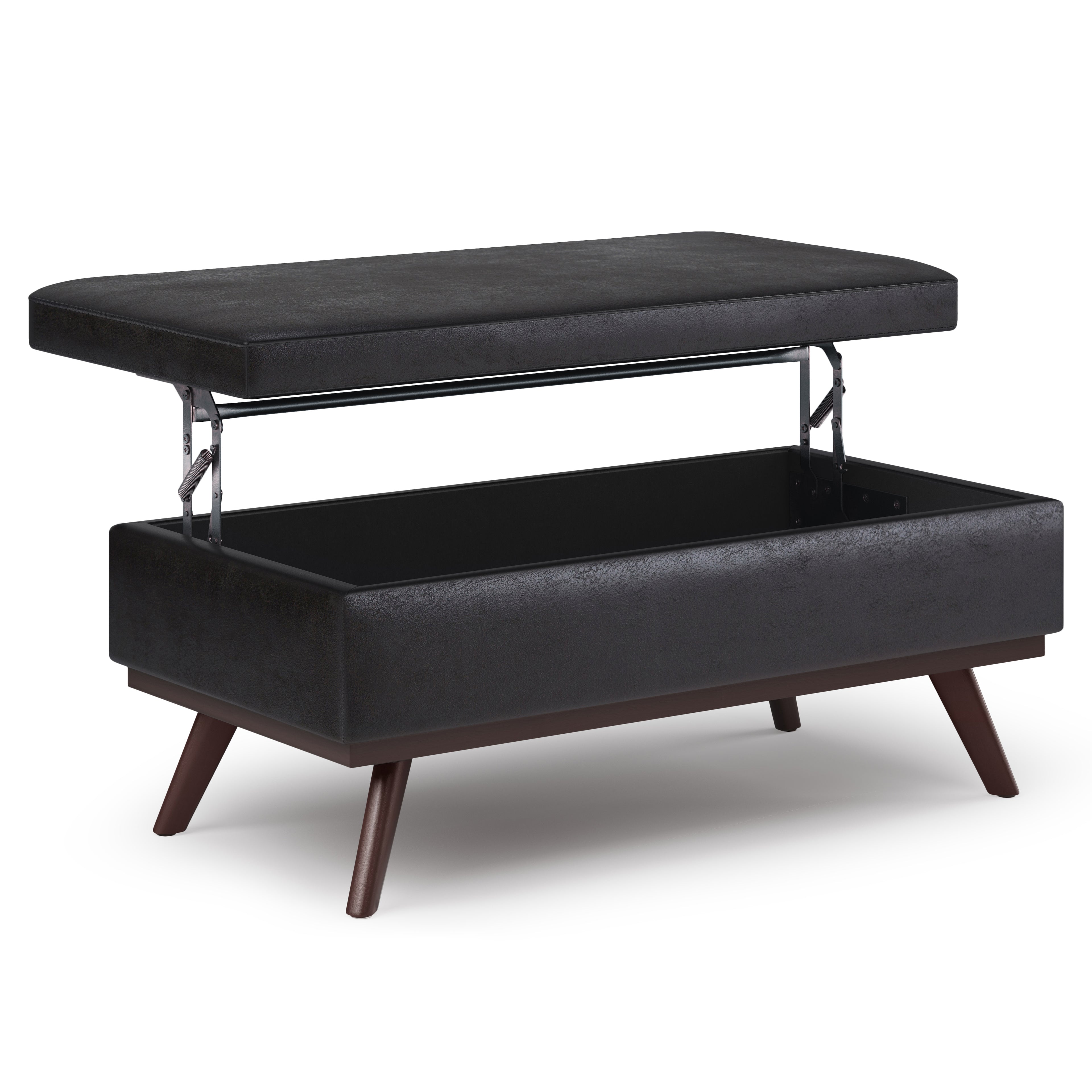 Owen 42 Inch Wide Lift Top Large Coffee Table Storage Ottoman