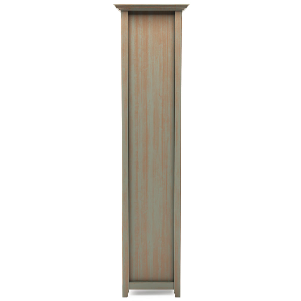 Amherst 30 Inch Solid Wood 5 Shelf Bookcase in Distressed