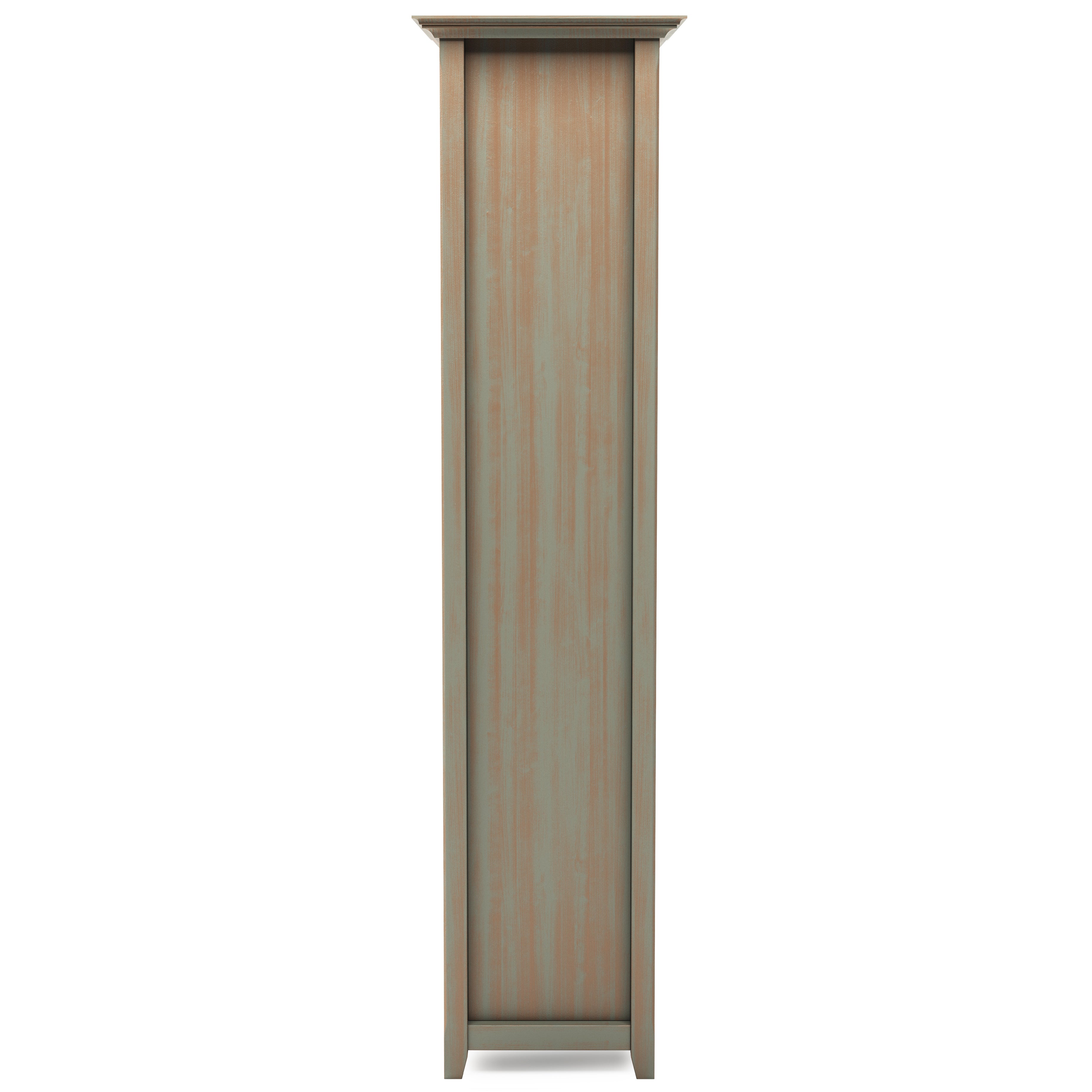 Amherst 30 Inch Solid Wood 5 Shelf Bookcase in Distressed