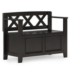 Amherst Solid Wood 36" Wide Transitional Entryway Storage Bench