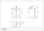 Kyle 28" Laundry Cabinet with Faucet and Stainless Steel Sink
