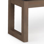 Milltown 44 Inch Wide Solid Wood Large Ottoman Bench