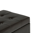 Cosmopolitan 34 Inch Wide Storage Ottoman in Tanners