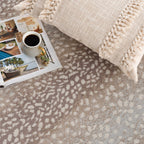 Pointblank Tan Leopard Print Rug