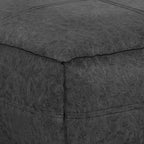 Brody - Large Square Coffee Table Pouf - Distressed