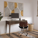 Harper 48" Wide Solid Hardwood Mid-Century Modern Small Desk