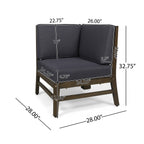 Perla Corner Chair, Dark