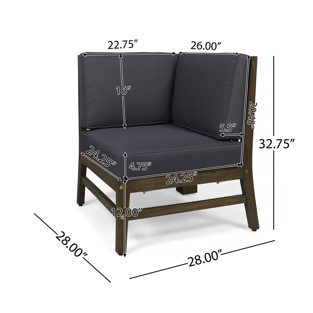 Perla 6-Pcs Sofa Set, Dark