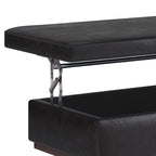 Owen 42 Inch Wide Lift Top Large Coffee Table Storage Ottoman