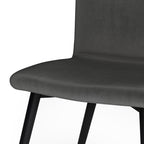 Baylor Dining Chair - Set of 2 - Dark Grey Velvet