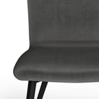 Baylor Dining Chair - Set of 2 - Dark Grey Velvet