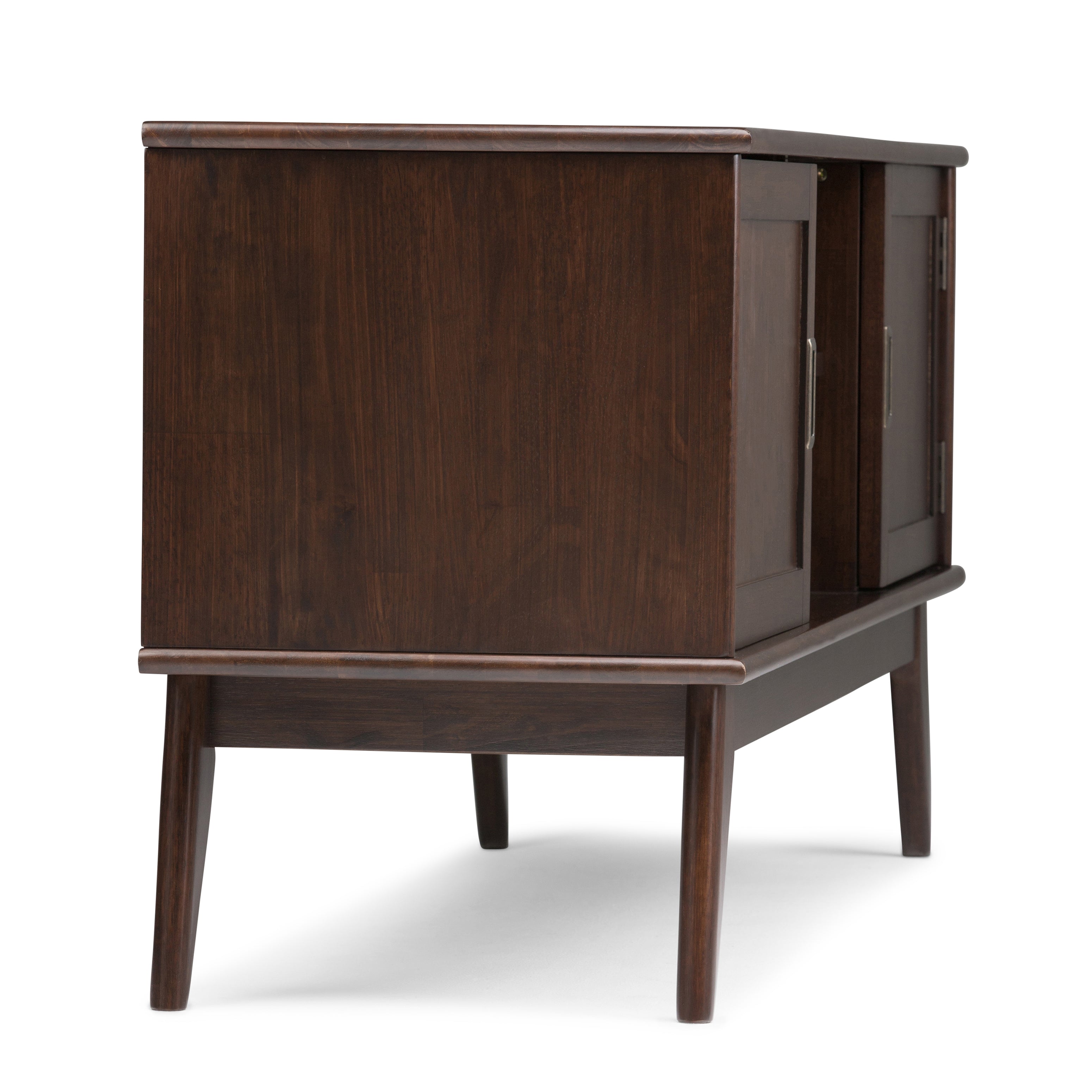Draper 60 Inch Wide Solid Wood Mid Century Low TV Stand
