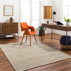 Byrne Beige & Green Jute Rug - Clearance