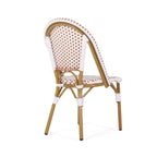 Outdoor PE Rattan and Aluminum French Bistro Chairs, Set of 2
