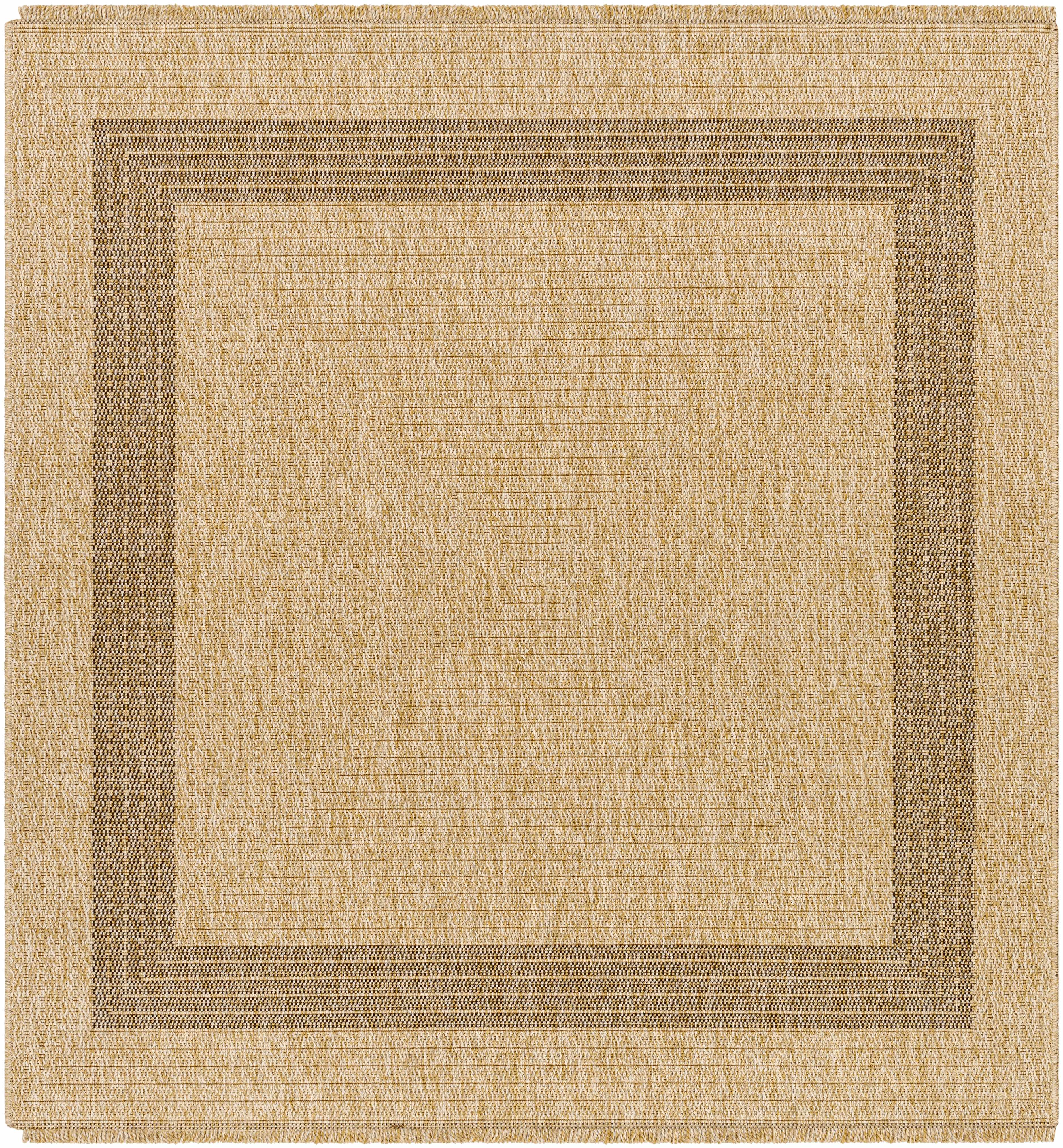 Andie Bordered Faux Jute Outdoor Rug - Clearance