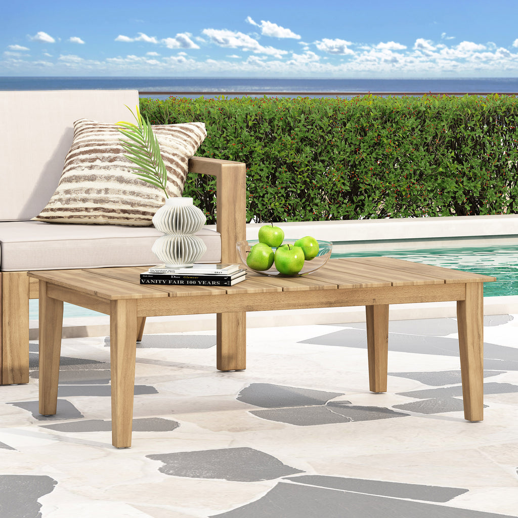 Acacia Wood Outdoor Coffee Table
