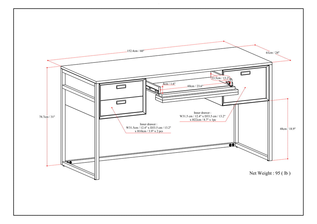 Richmond Rustic Desk
