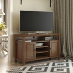 Amherst 54 Inch Wide Solid Wood TV Stand in Medium Saddle