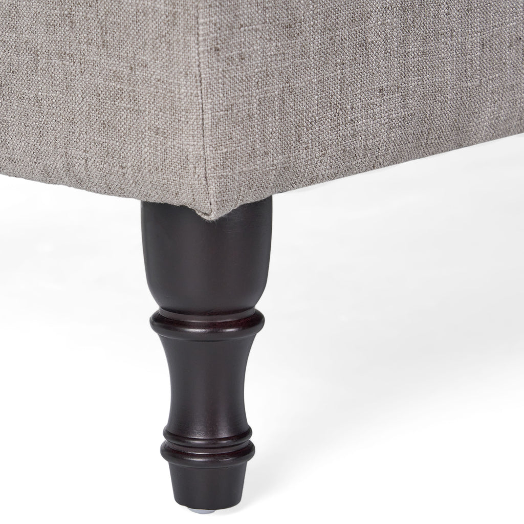 Storage Ottoman Bench with Solid Wood Legs