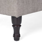 Storage Ottoman Bench with Solid Wood Legs