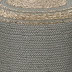 Serena - Round Braided Pouf - Dove