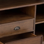 Redmond 54 Inch Wide Solid Wood Tall TV Stand in Tobacco
