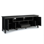 Warm Shaker 72 Inch Wide Solid Wood TV Stand
