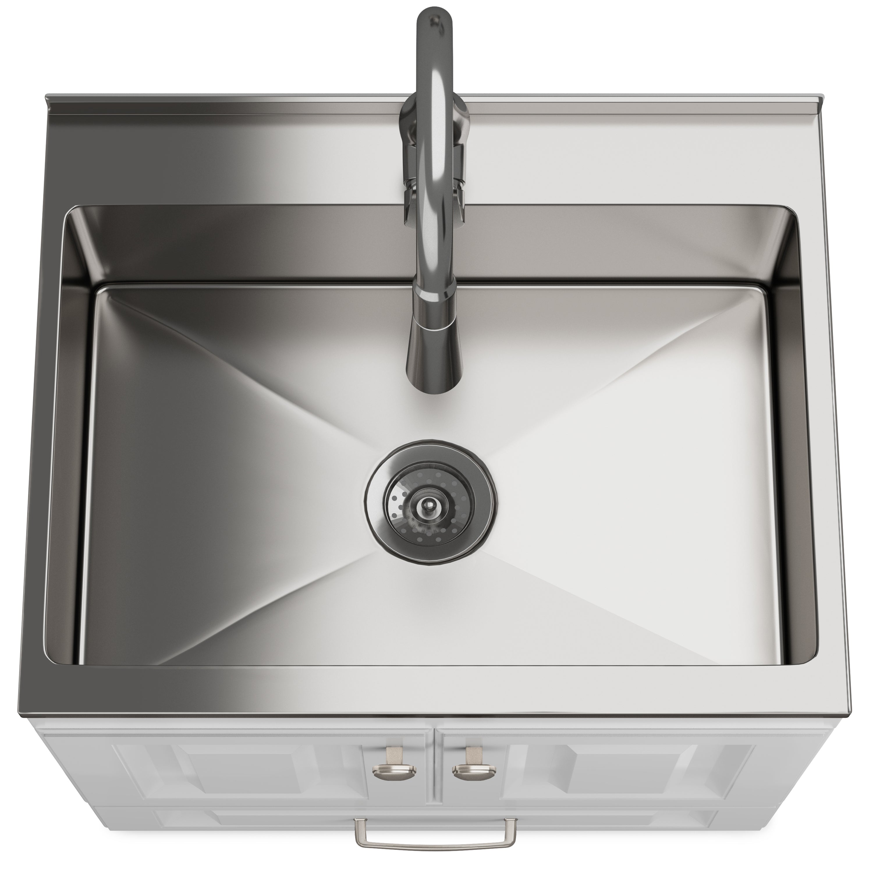 Lawrence 28" Laundry Cabinet with Faucet and Stainless Steel Sink
