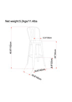 Fletcher - 24" Metal Counter Height Stool (Set of 2)