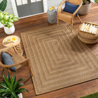 Dyami Flatweave Faux Jute Outdoor Rug