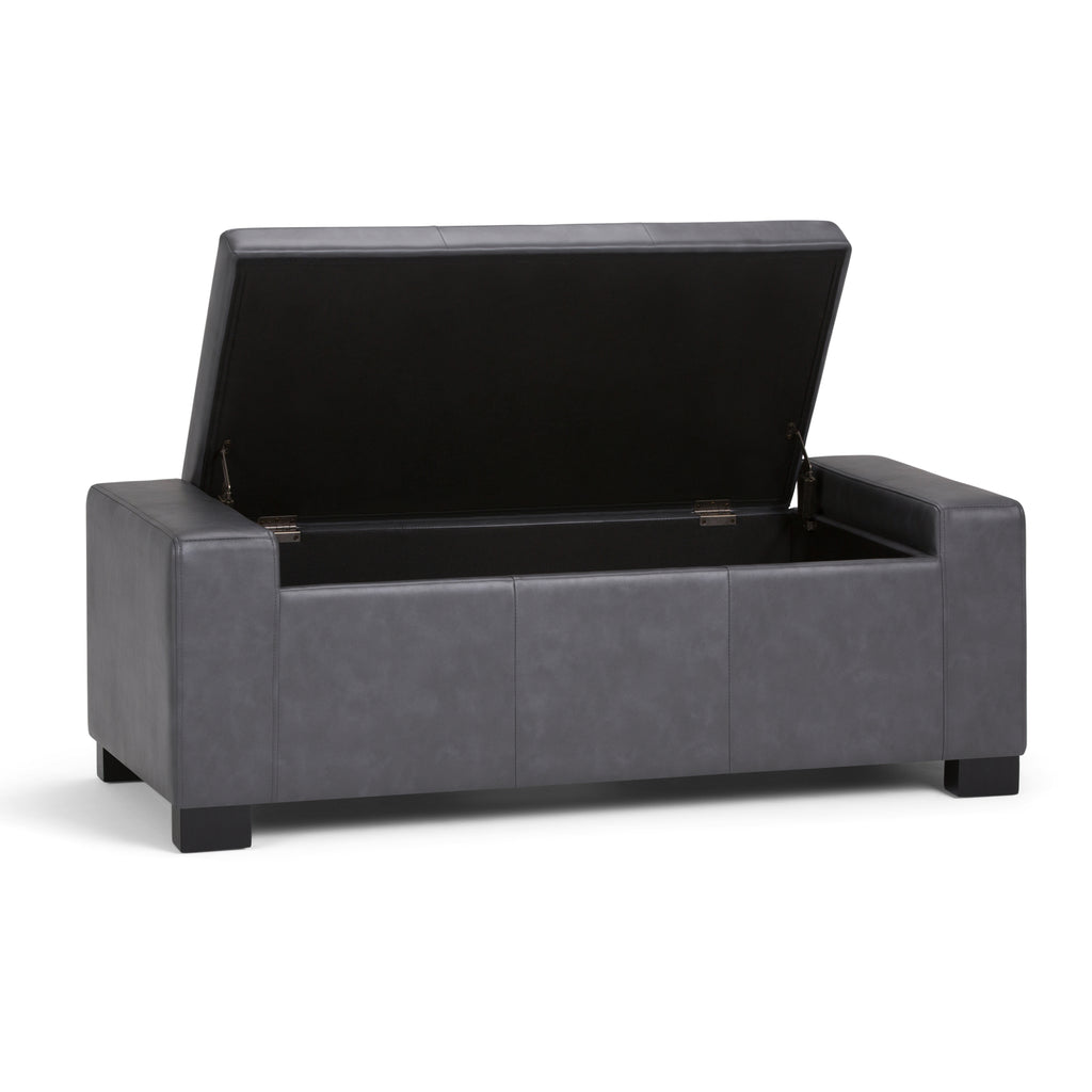 Laredo Large Storage Ottoman - Stone