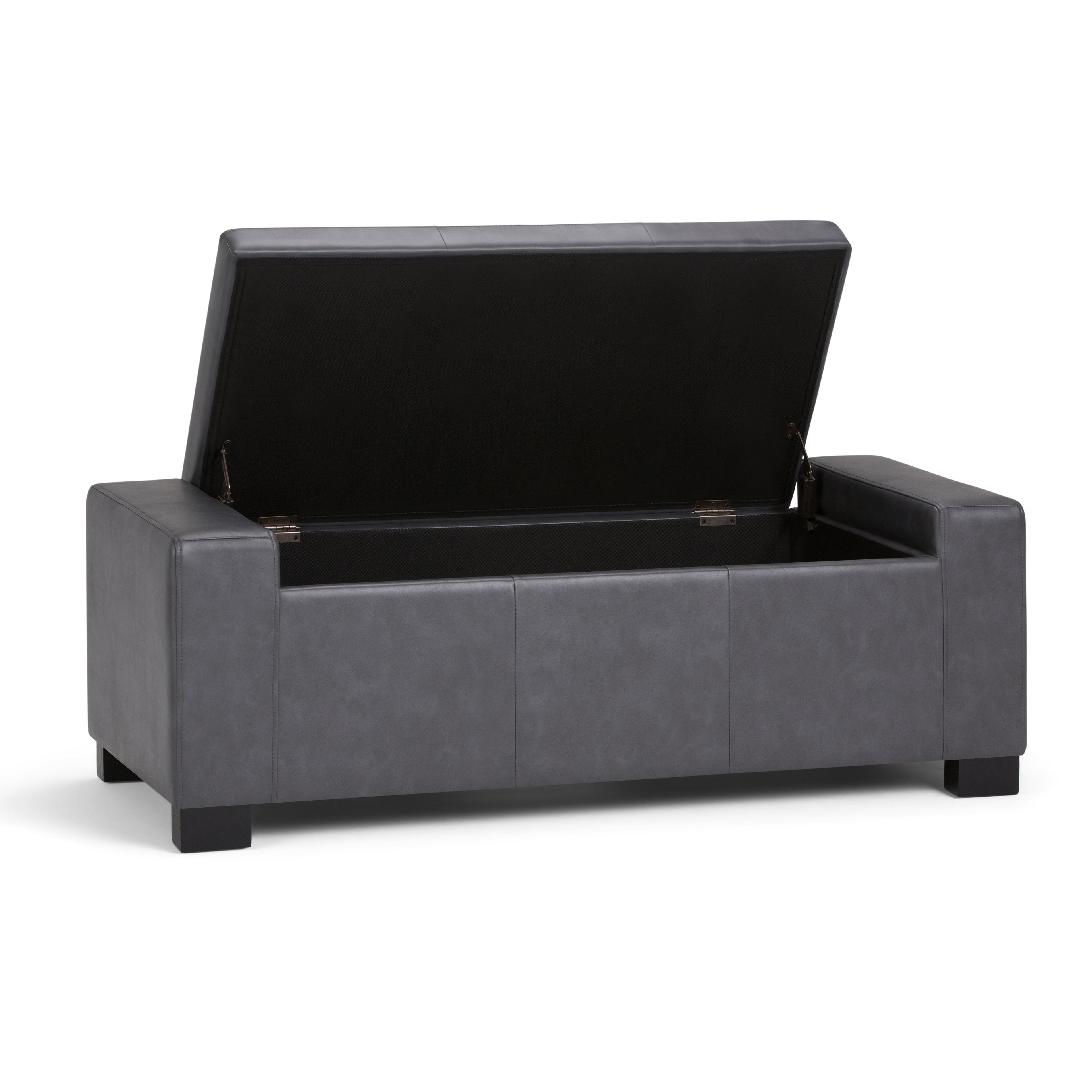 Laredo Large Storage Ottoman - Stone