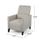 Pushback Recliner Chair with Side Pocket