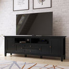 Warm Shaker 72 Inch Wide Solid Wood TV Stand