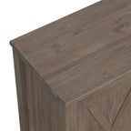 Ela 32 Inch Wide Solid Wood Low Storage Cabinet in Smoky