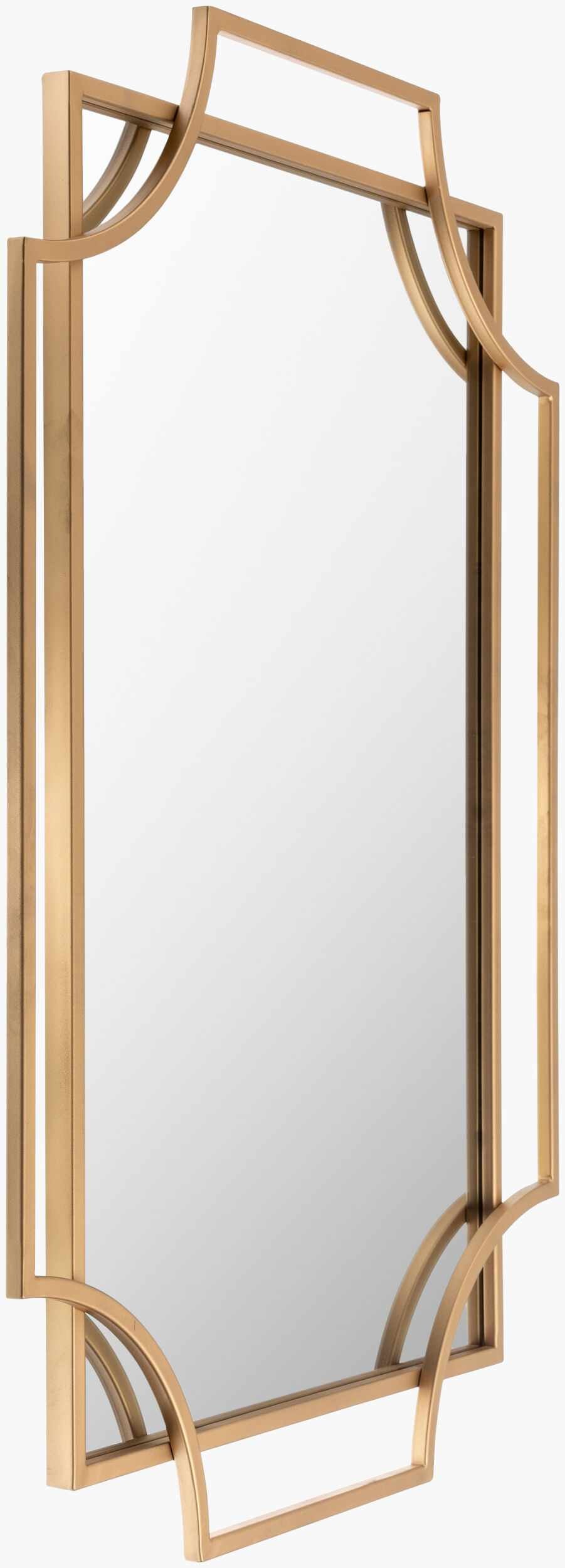 Golasecca Brass Frame Gold Mirror