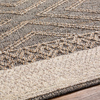 Beige Charcoal Areli Outdoor Area Rug