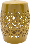 Yellow Ceramic Outdoor Side Table