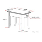 Artisan Narrow Side Table - Russet