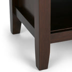 Artisan 24 Inch Wide Solid Wood Bedside Table in Russet