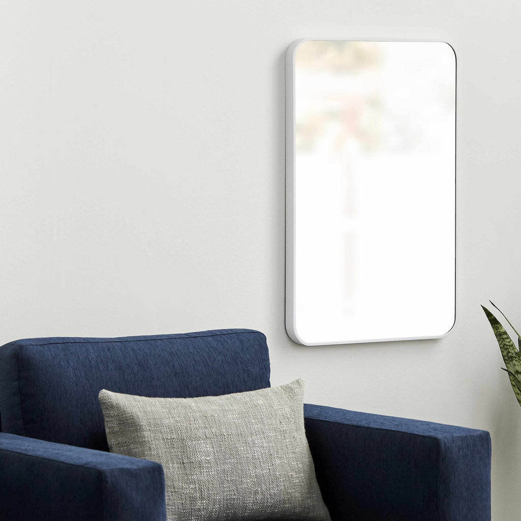Sustinente White Carved Mirror - Clearance