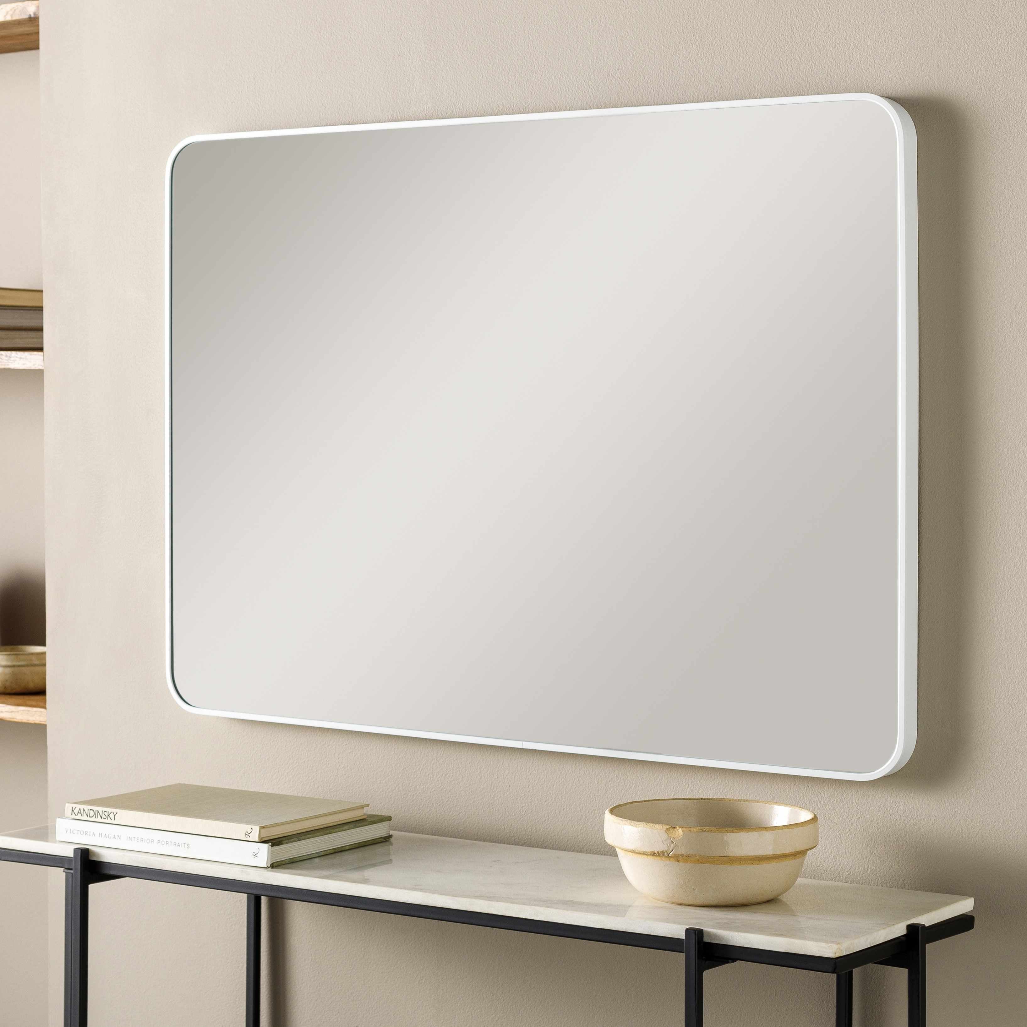 Sustinente White Carved Mirror - Clearance